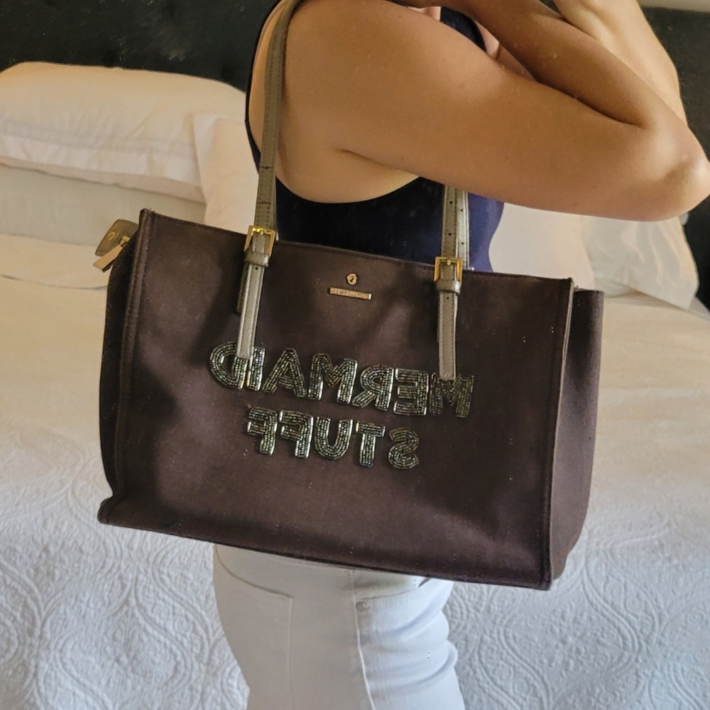 Brown Tote Bag "Mermaid Stuff"